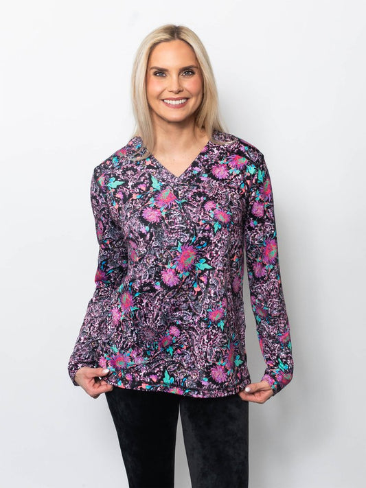 Microfiber V-Neck Top