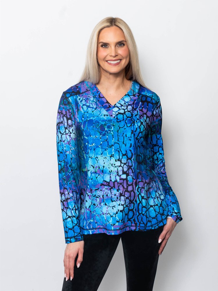 Microfiber V-Neck Top