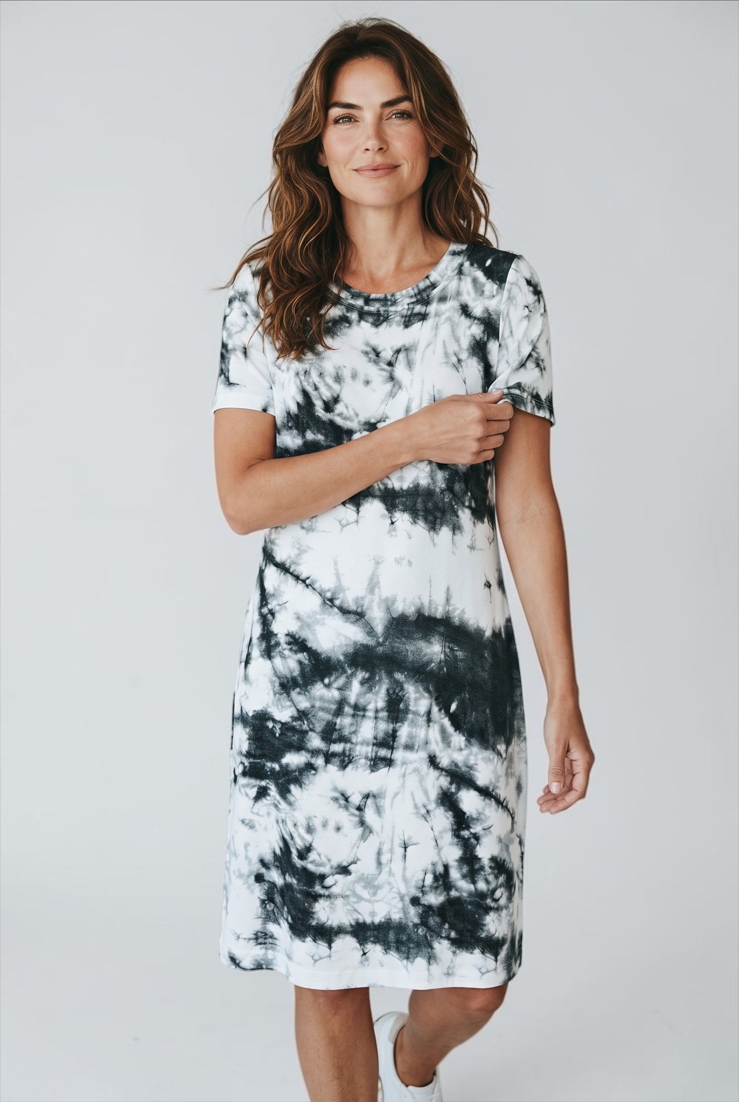 Printed Viscose Tee Shirt Dress