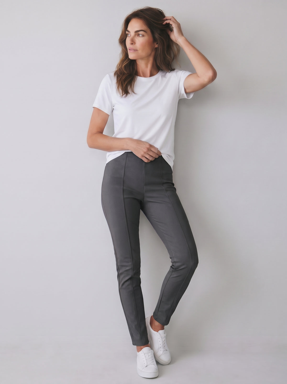 Fine Twill Seamed Legging