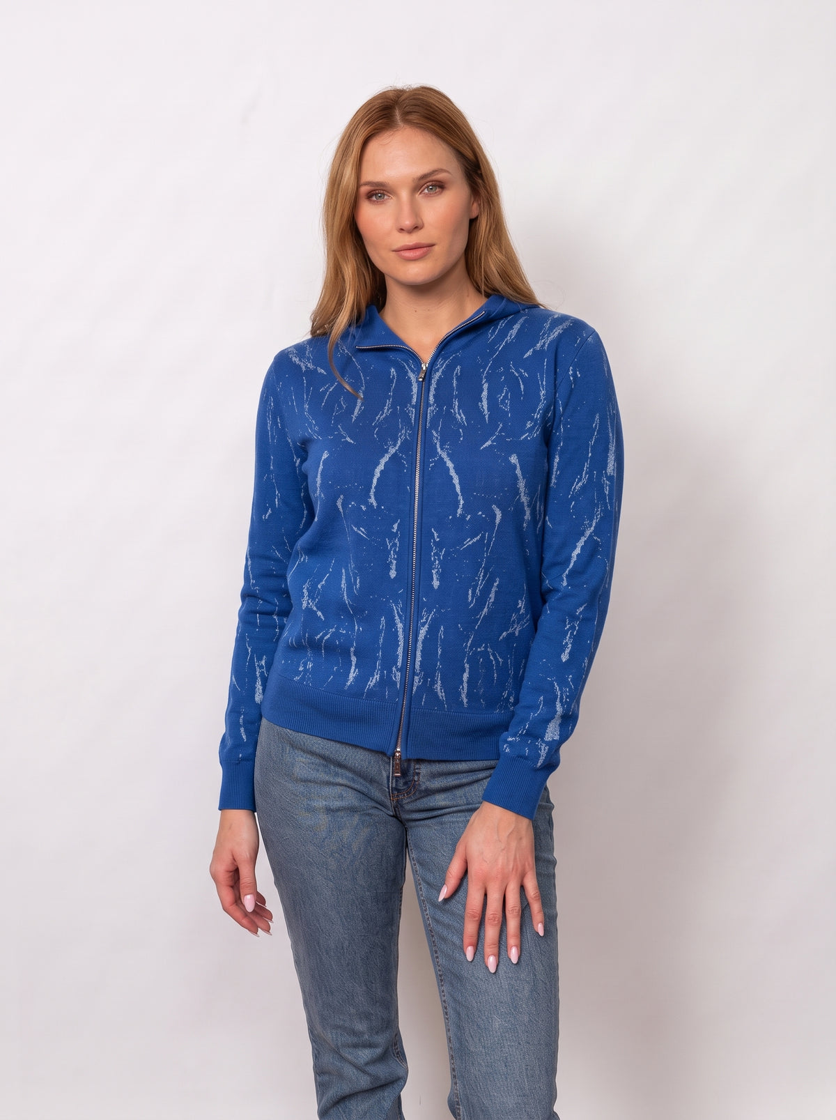 Jacquard Zip Hoodie
