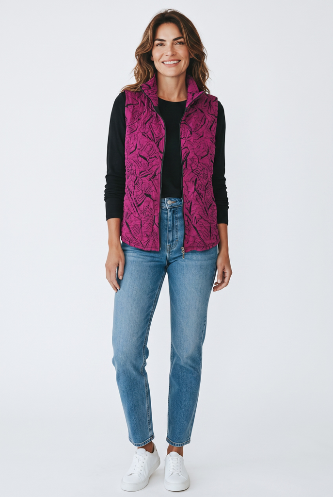 Blister Knit Zip Vest