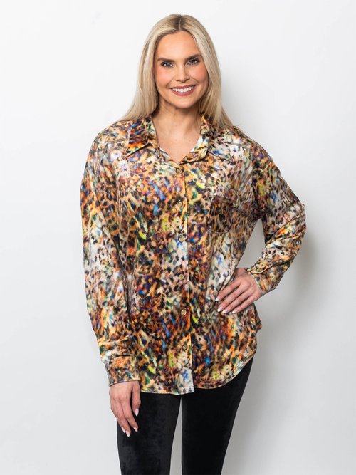 Microfleece Button Up Shirt Jacket