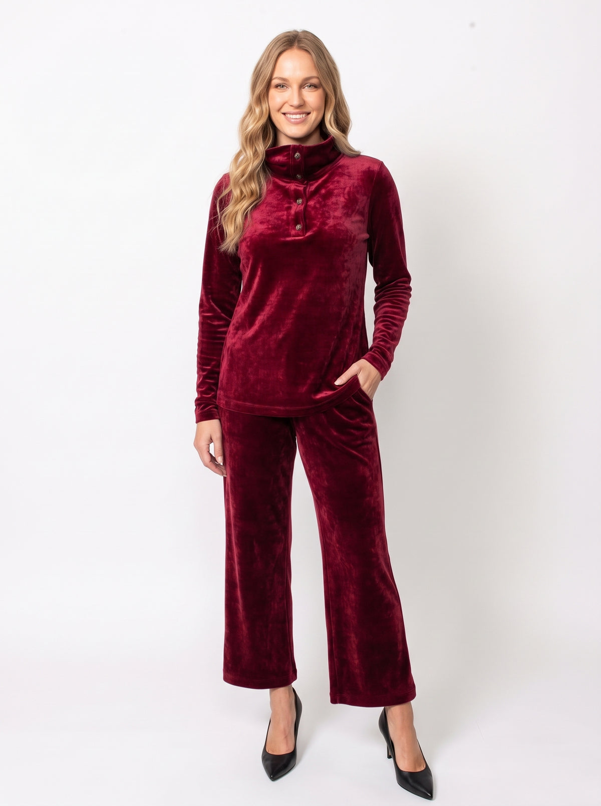 Microfleece Drawstring Cropped Pant