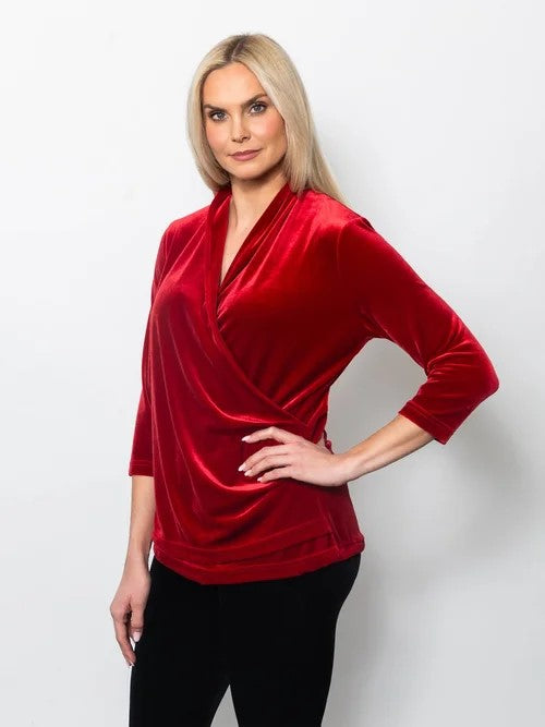 PlushTech Velvet Wrap Top
