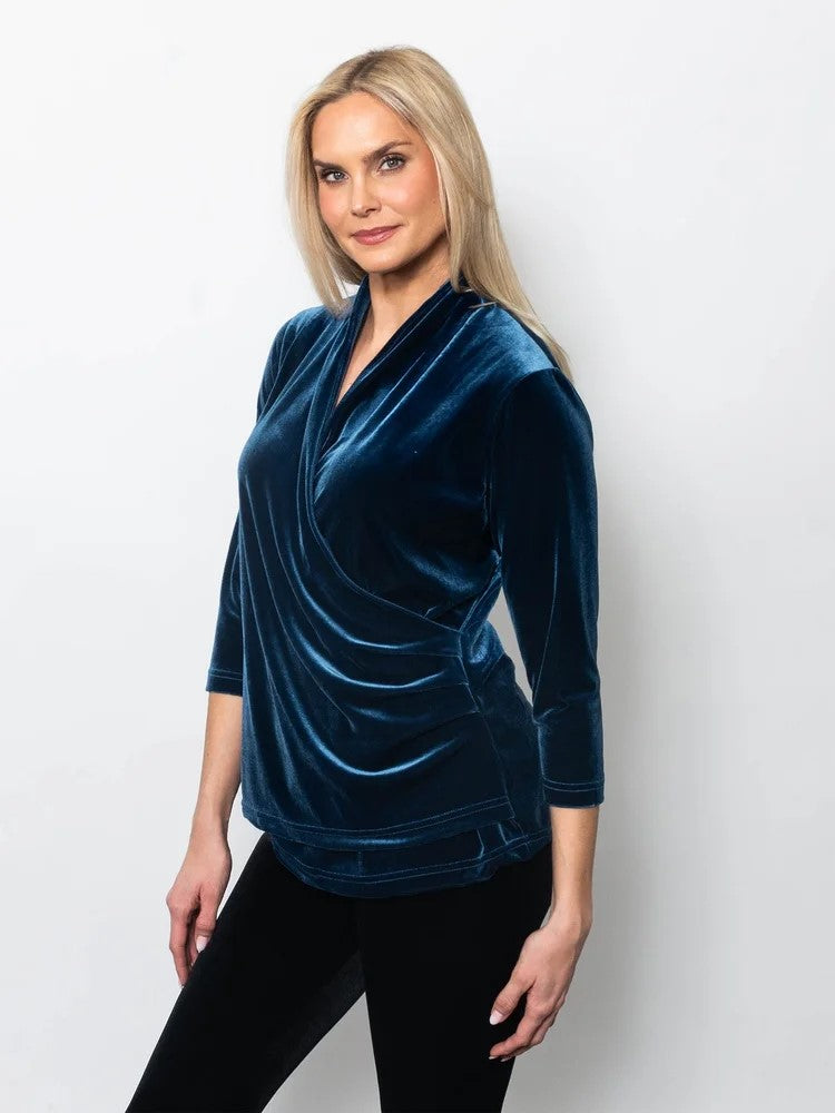 PlushTech Velvet Wrap Top