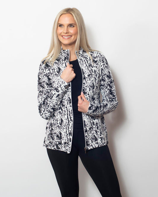 Black/White Sport Jacquard Jacket