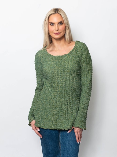 Pucker Twist Neck Top