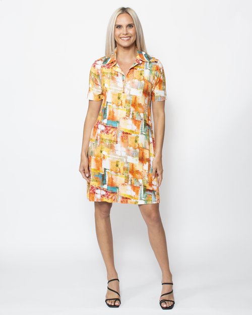 Viscose Johnny Collar Dress