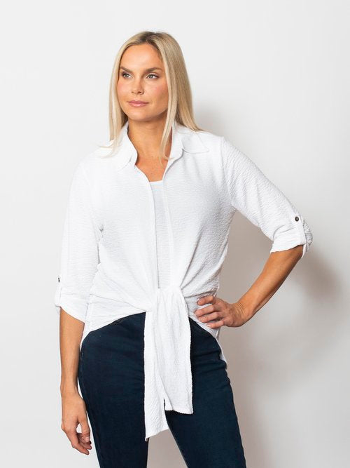 Seersucker Tie Shrug
