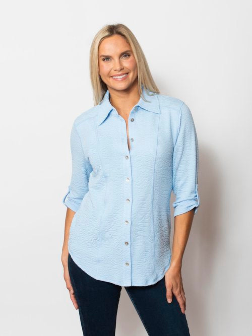 Seersucker Matching Button Shirt