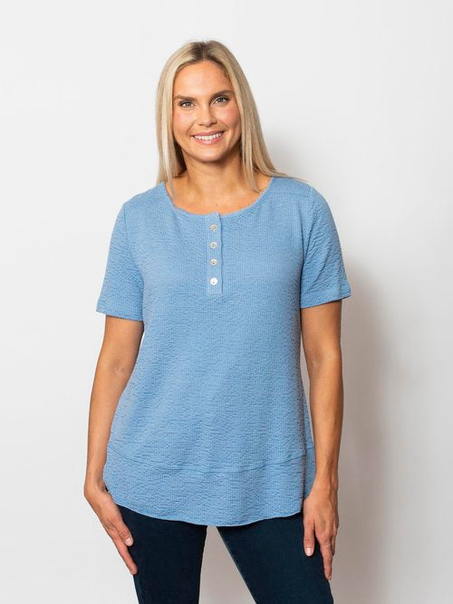 Seersucker Matching Henley Top