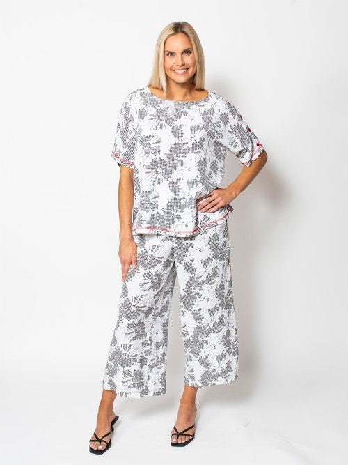 Gingham Cropped Pant