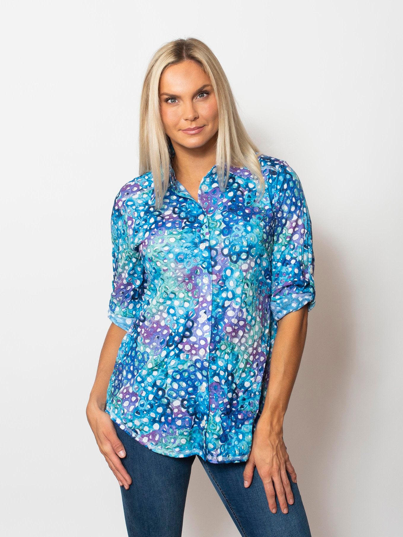 Crinkle Button Shirt