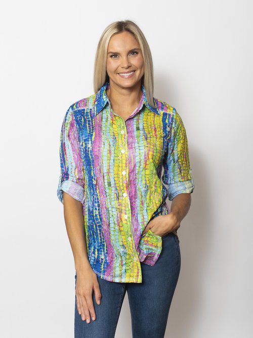 Crinkle Button Shirt