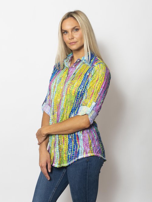Crinkle Button Shirt