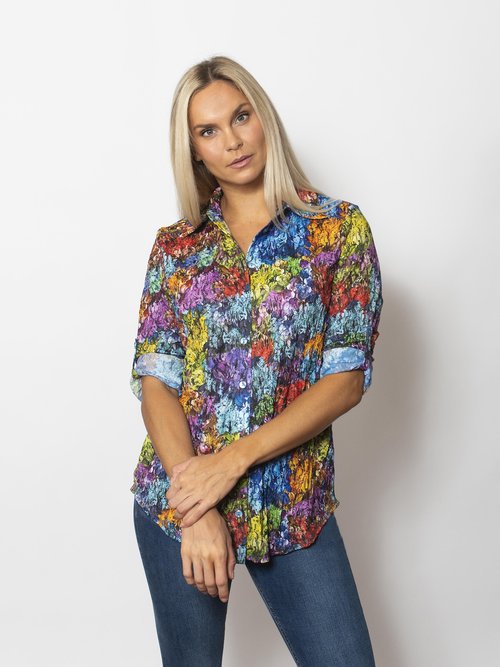 Crinkle Button Shirt