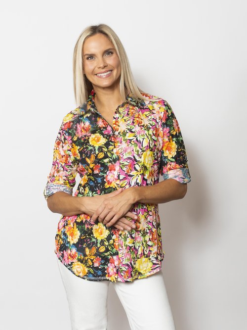 Crinkle Button Shirt
