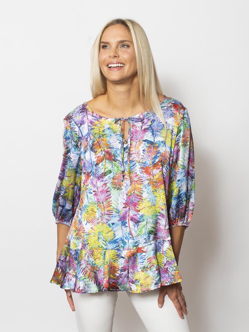 Printed Charmeuse Blouse