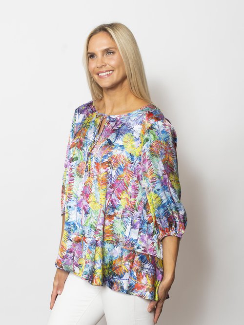 Printed Charmeuse Blouse
