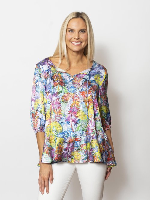 Printed Charmeuse Blouse