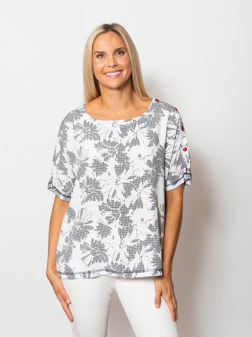 Gingham Ballet Neck Top