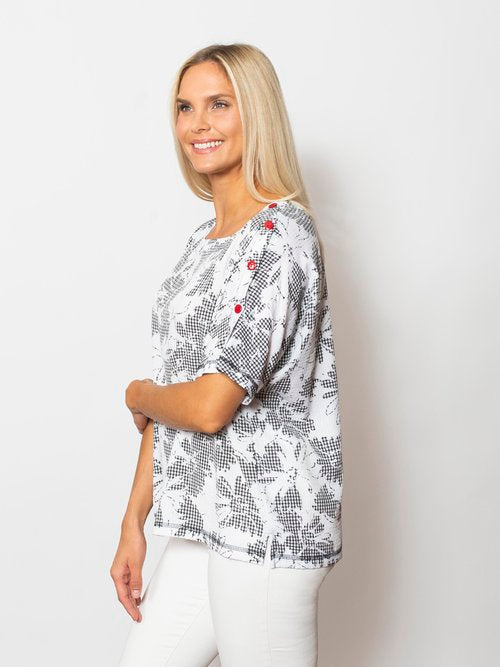 Gingham Ballet Neck Top