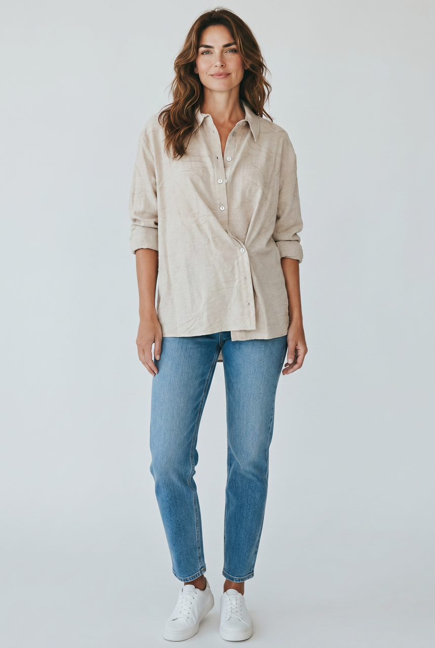 Cotton/Viscose Button Shirt