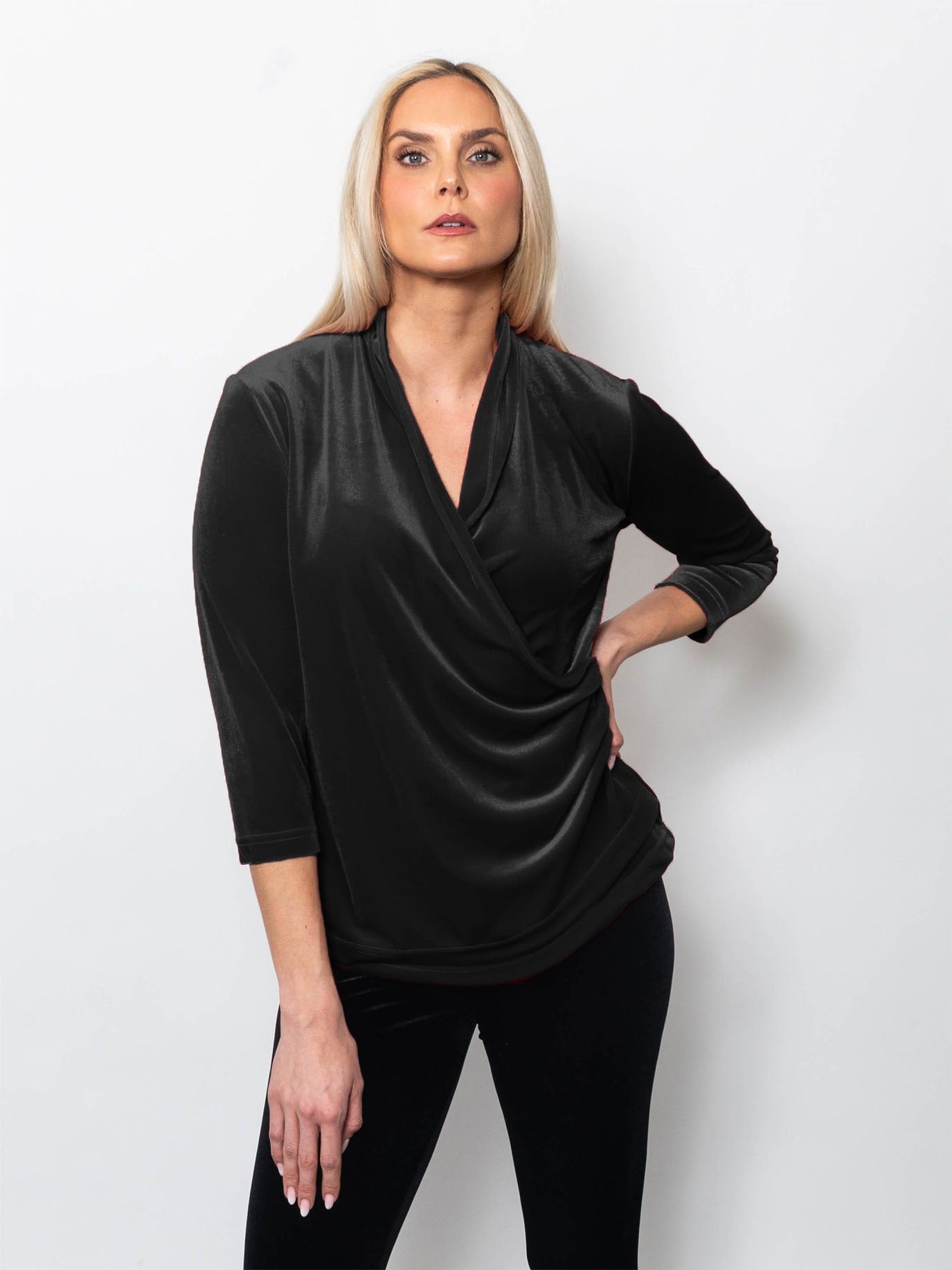 PlushTech Velvet Wrap Top