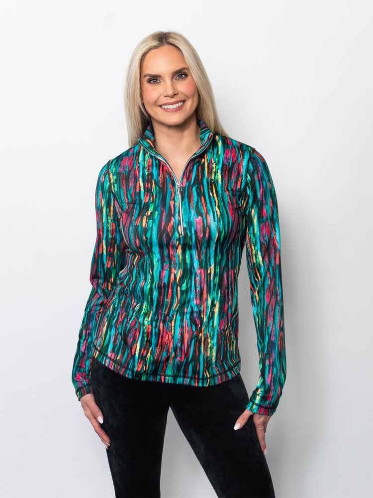 Microfiber Quarter Zip Top