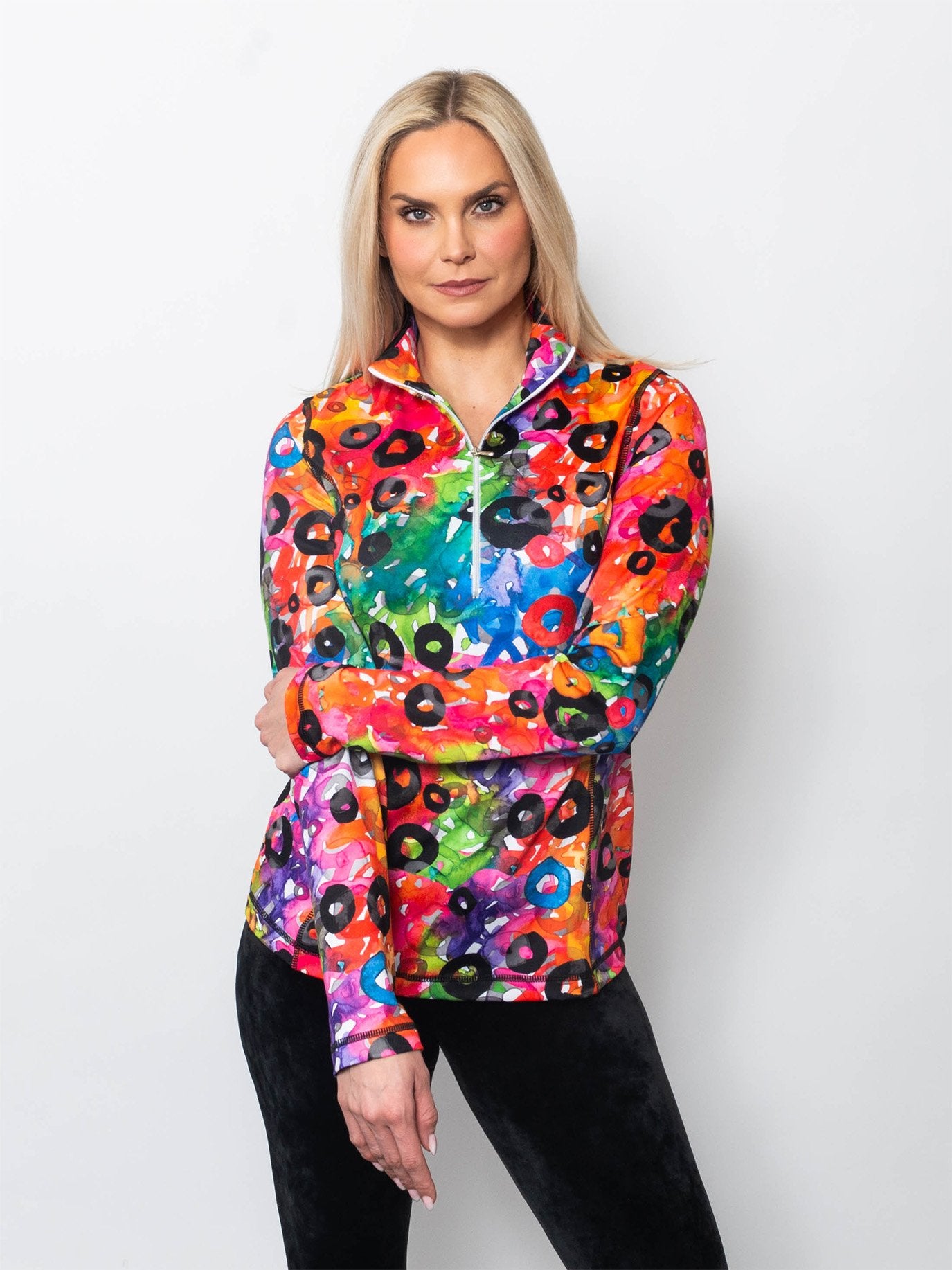 Microfiber Quarter Zip Top