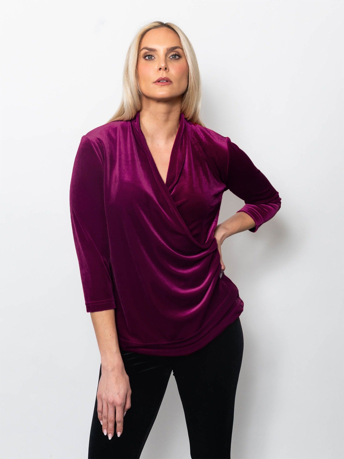 PlushTech Velvet Wrap Top
