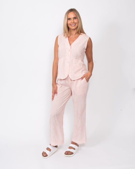 Cotton/Viscose Cropped Pant