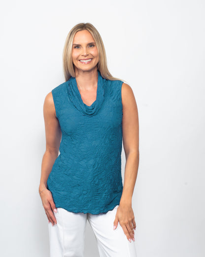 Dreamcatcher Sleeveless Cowl Neck Top