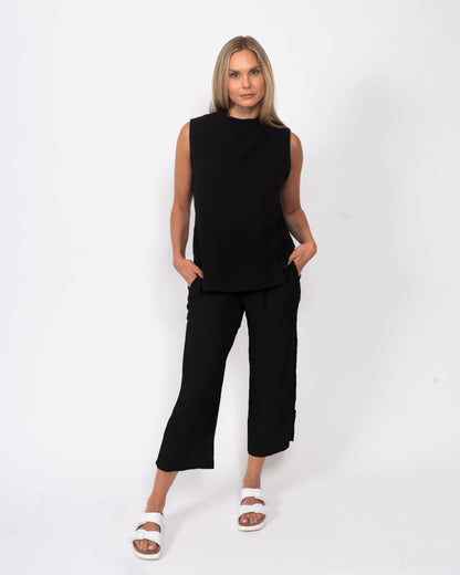 Organic Cotton Gauze Cropped Pant