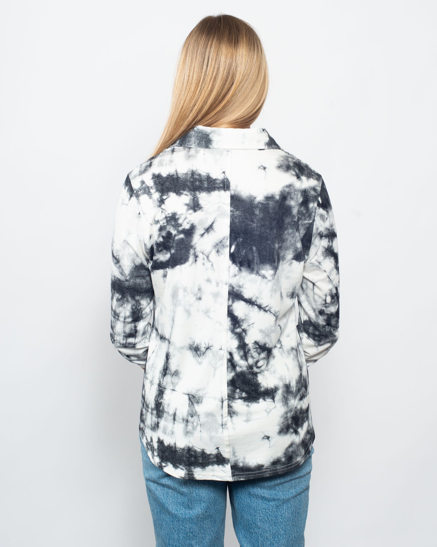 Viscose Buttoned Shirt with Tab Sleeve