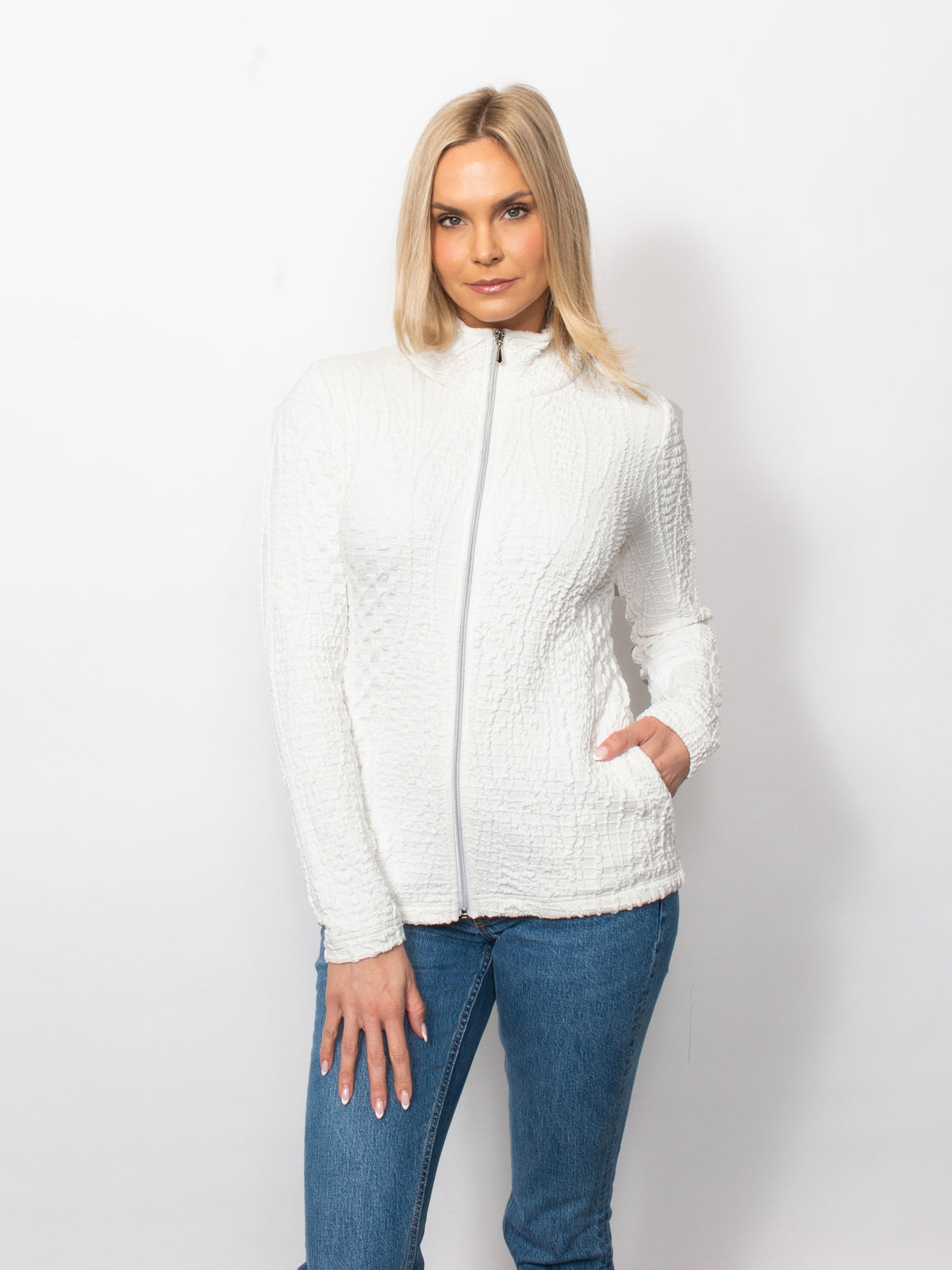 Wavy Blister Full Zip Jacket