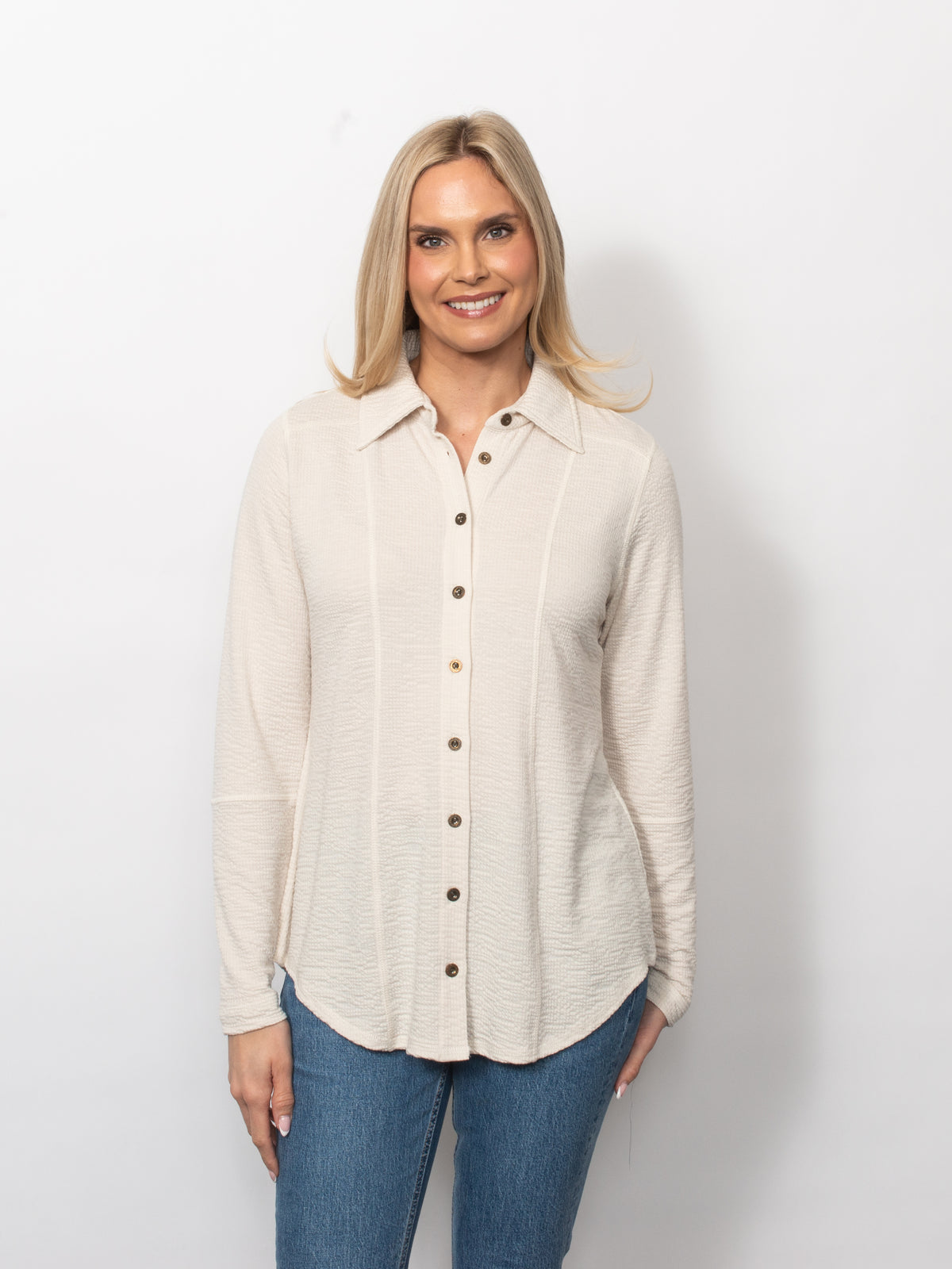 Seersucker Button Up Shirt
