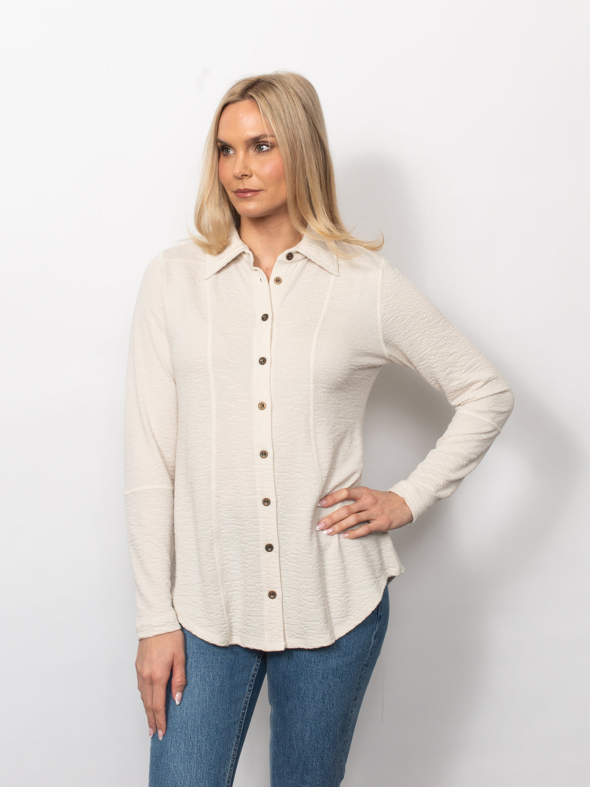 Seersucker Button Up Shirt