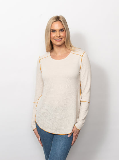Seersucker Exposed Seams Top
