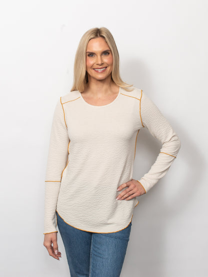 Seersucker Exposed Seams Top