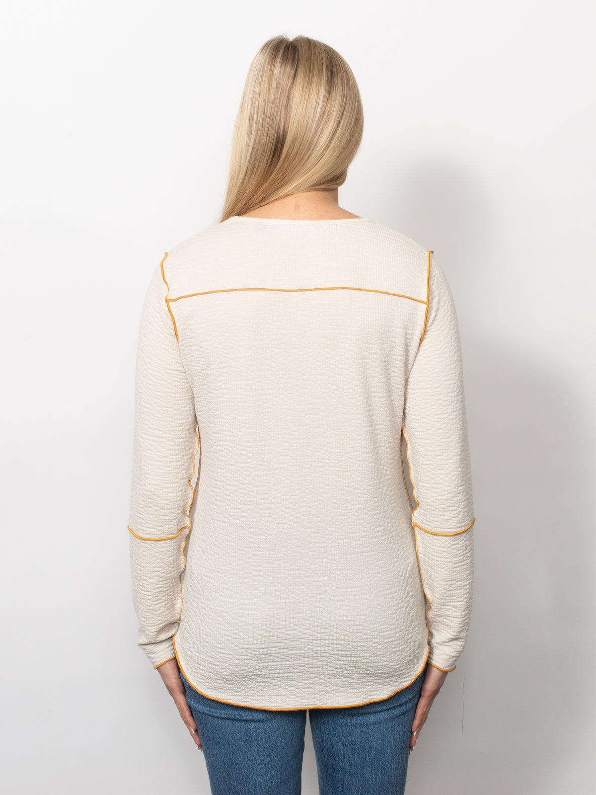 Seersucker Exposed Seams Top