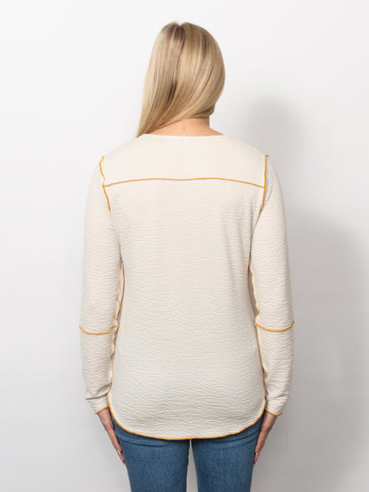 Seersucker Exposed Seams Top