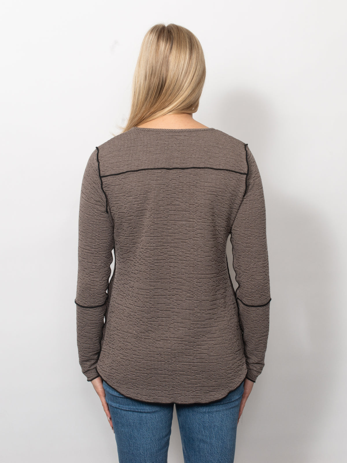 Seersucker Exposed Seams Top