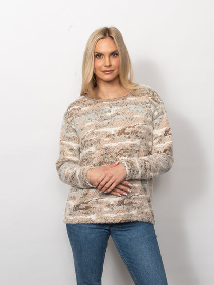 Plush Sweater Knit Crew Neck Top