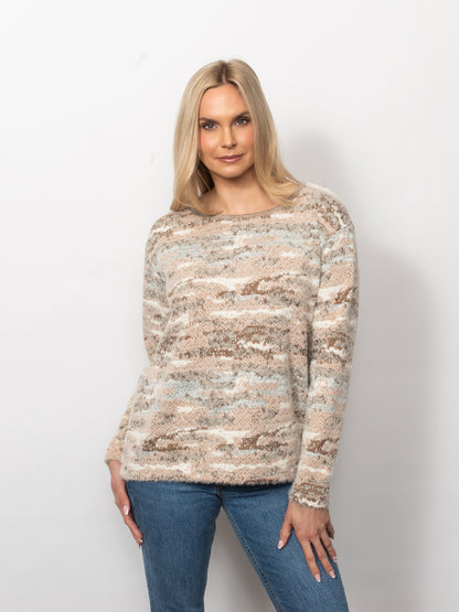 Plush Sweater Knit Crew Neck Top