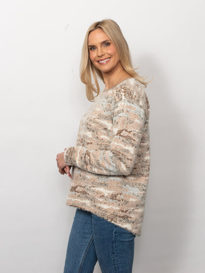Plush Sweater Knit Crew Neck Top