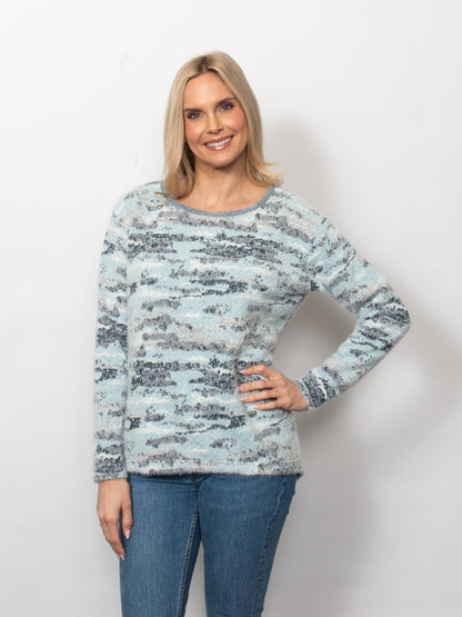 Plush Sweater Knit Crew Neck Top
