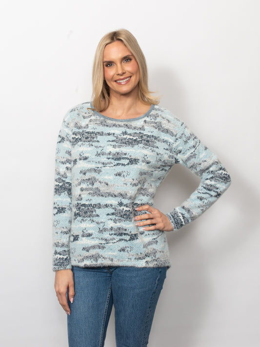Plush Sweater Knit Crew Neck Top