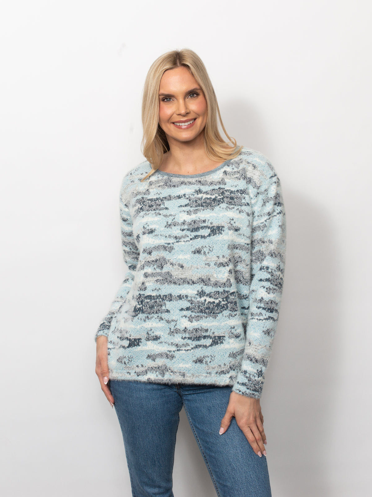 Plush Sweater Knit Crew Neck Top